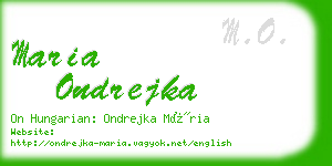 maria ondrejka business card